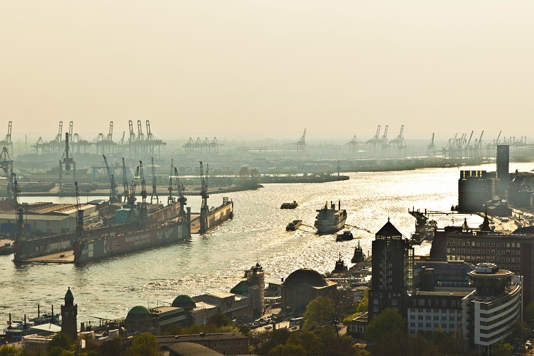 Hamburger Hafen von Oben